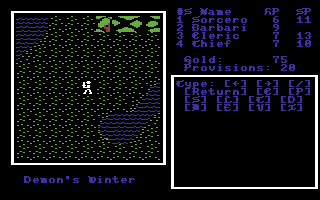 Demon's Winter screenshot 4 for Commodore 64